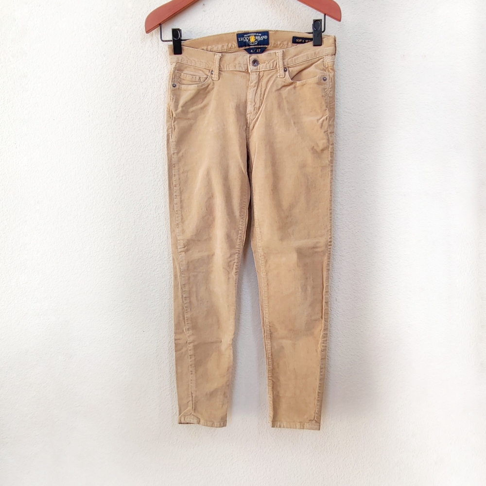 Lucky Brand, Sofia Skinny, 4/27, Khaki, Corduroy
